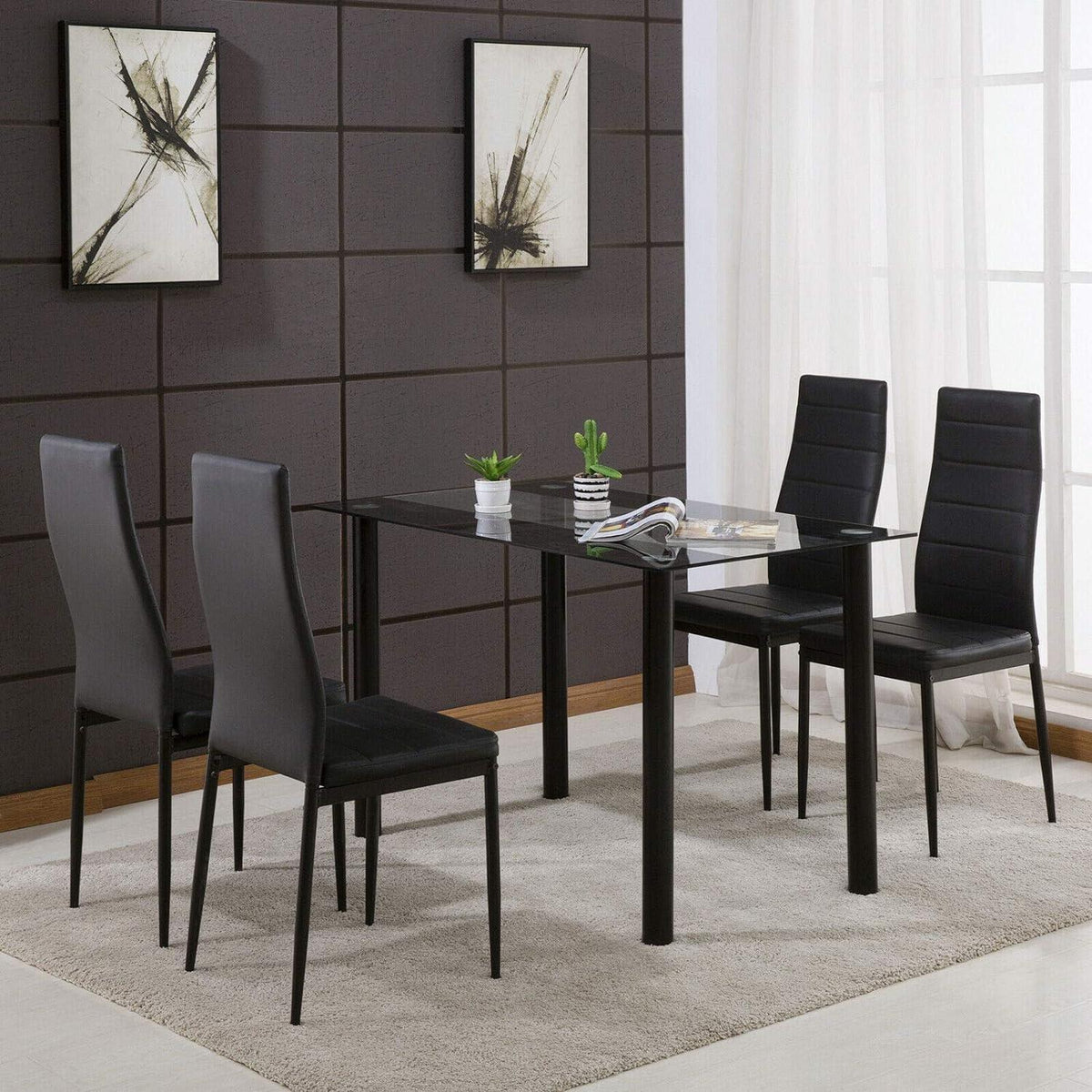Dining Table Set with 4 Chairs Dining Room, and Kitchen table set of 4