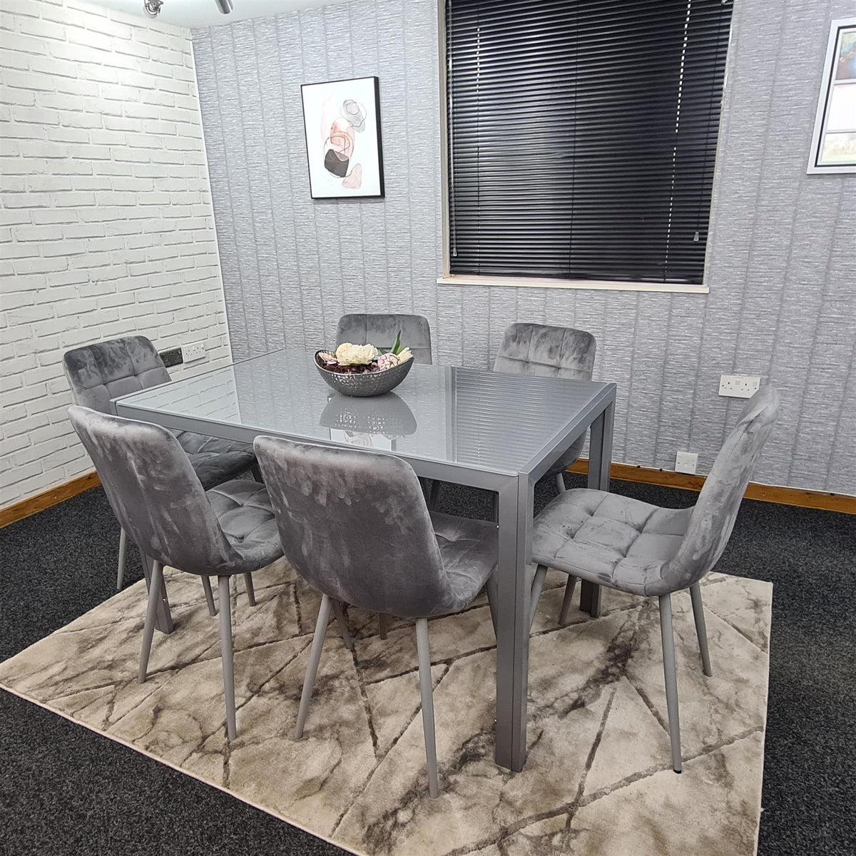 Dining Table Set with 6 Chairs Dining Room and Kitchen table set of 6