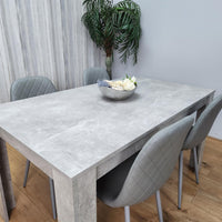 Wooden Rectangle Dining Table Sets with Set of 4 Chairs for Dining Room, Grey