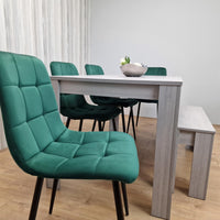 Dining Table Set with 4 Chairs Dining Room, Kitchen table set of 4, and Bench