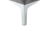Modern Grey Fabric One Seater Sofa with Chrome Feet - Comfortable Couch with Cushion for Living Room, Bedroom or Office