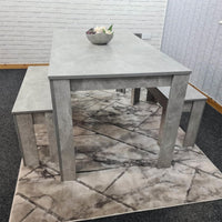 Dining Table Set with 2 Benches Dining Room and Kitchen table set of 2