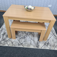 Dining Table Set with 2 Benches Dining Room and Kitchen table set of 2