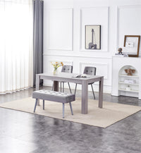 Dining Table and 2 Chairs With Bench Grey 2 Grey Velvet Chairs Wood Table Dining Set Furniture