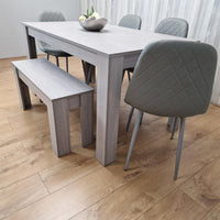 Dining Table Set with 4 Chairs Dining Room, Kitchen table set of 4, and Bench