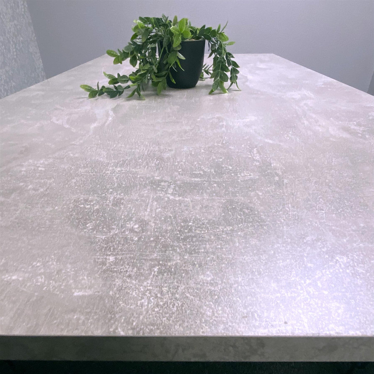 Grey Wooden Dining Table Hairpin Legs with 2 Benches - Dining Kitchen Room Furniture