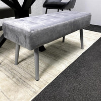 MDF Dining Set with Velvet Chairs & Tufted Velvet Benches