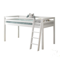 Mid sleeper Bed kids white 3ft single wooden childrens bedroom furniture