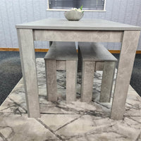 Dining Table Set with 2 Benches Dining Room and Kitchen table set of 2