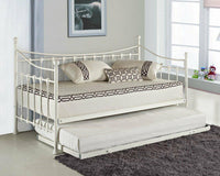 Daybed Without Trundle white 3ft single bed and 1 spring mattress metal bedroom living room