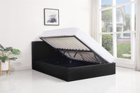 Ottoman Stoarge Bed black small double 4ft leather and 1 Mattress bedroom furniture