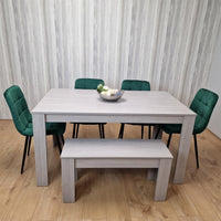 Dining Table Set with 4 Chairs Dining Room, Kitchen table set of 4, and Bench