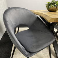 Brown Wooden Dining Table with 2 Grey Chairs and Bench - Dining Kitchen Room Furniture